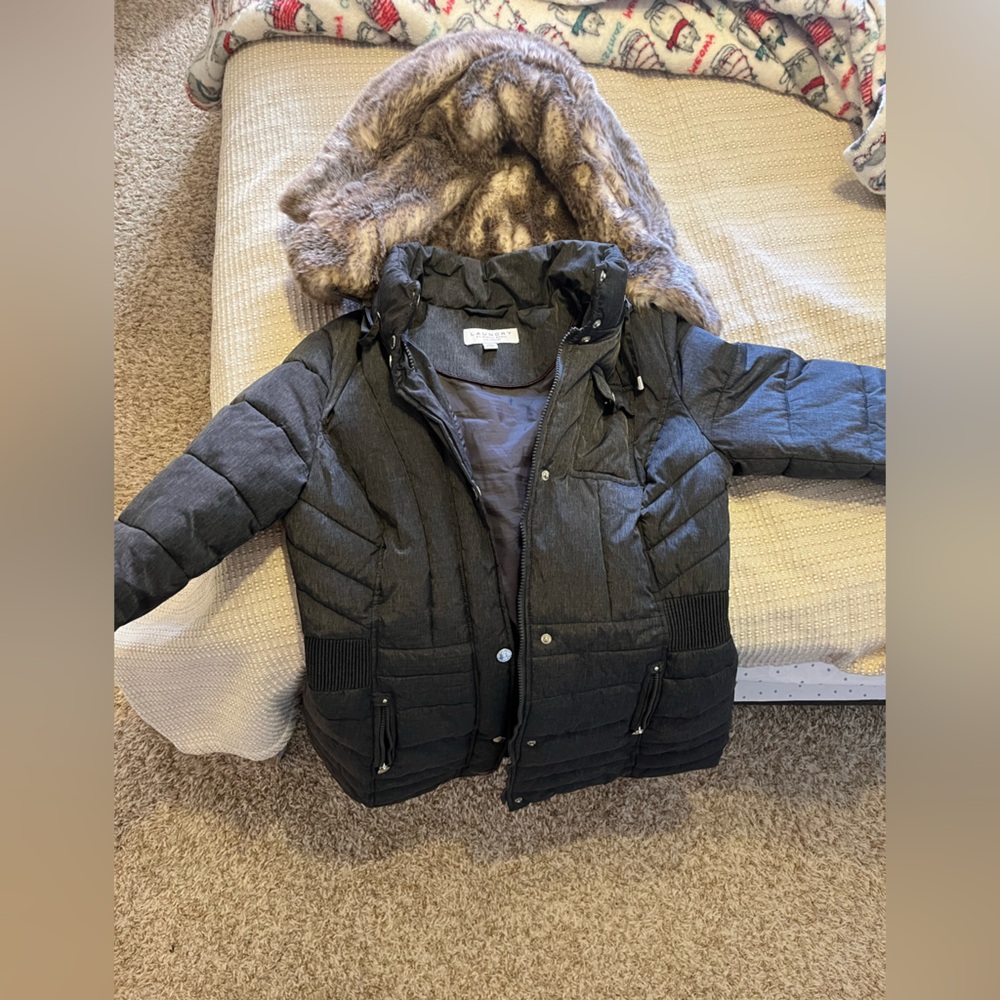 Laundry by Shelli Segal Women's Winter Gray Coat Jacket Medium